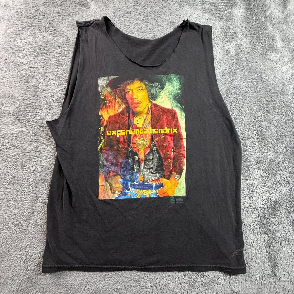 Vintage Jimi Hendrix Experience Altered Shirt Tank Top Mens L Black Sleeveless